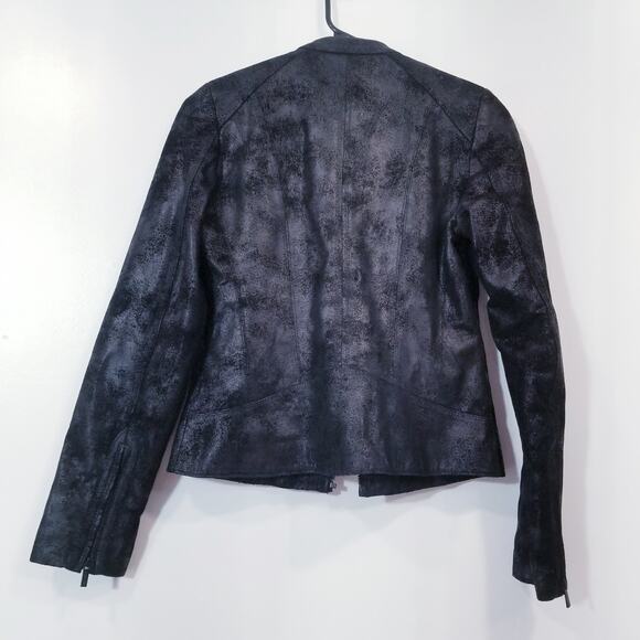 Calvin Klein Leather Moto Jacket - Picture 3 of 12